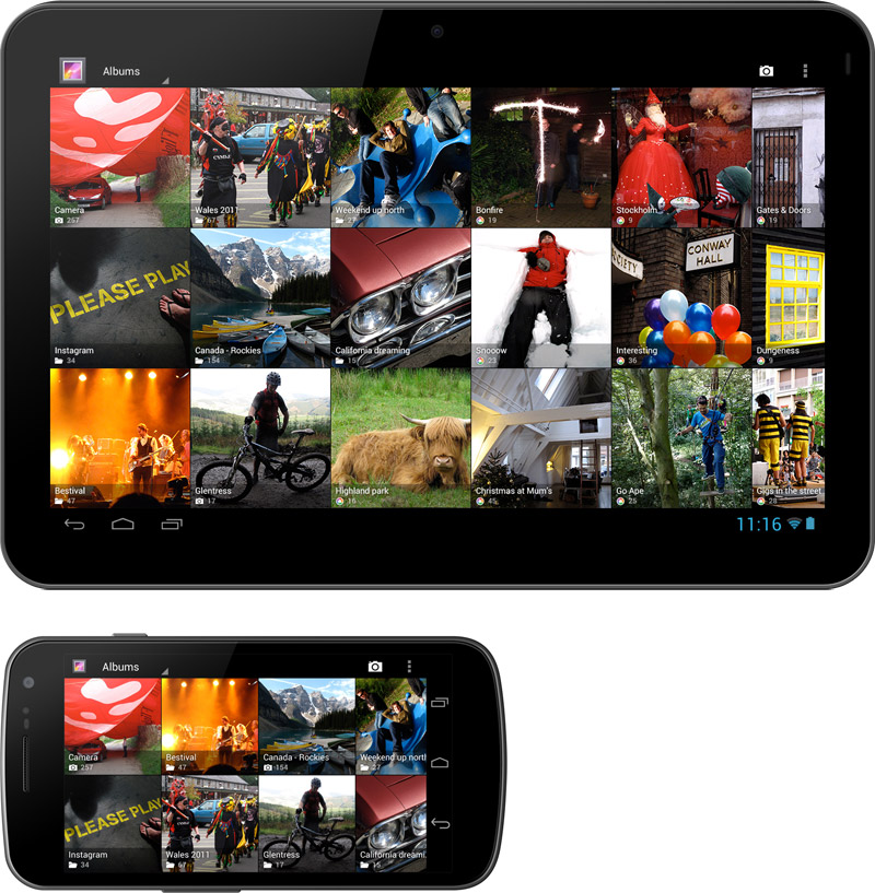 Gallery - phone and tablet